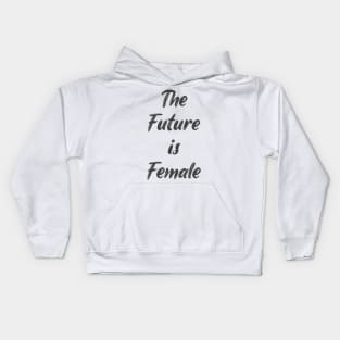 Feminist Future is Female Stickers Kids Hoodie